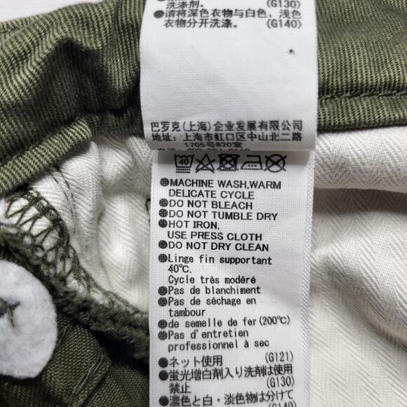 Moussy Vintage Fayette Cargo Pants Olive Green Tie Cuffs Wide Leg Utility XS - Picture 12 of 12